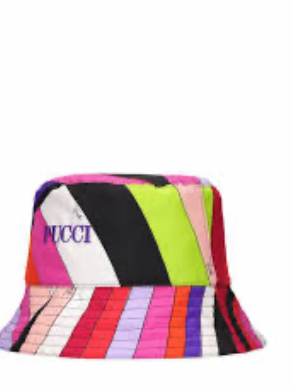 Emilio Pucci Bright Multicolor Striped Kids Bucket Hat